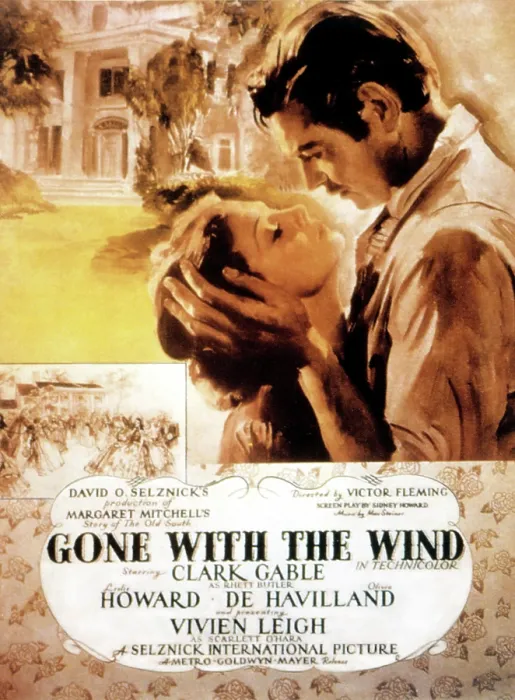Framed Print : GONE WITH THE WIND, (poster art), Vivien Leigh, Clark Gable, 1939
