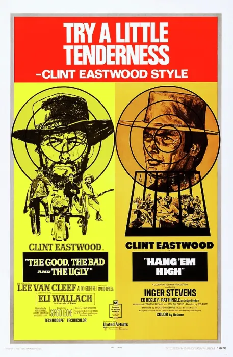 Framed Print : THE GOOD, THE BAD, AND THE UGLY (aka IL BUONO, IL BRUTTO, IL CATTIVO), 1966, HANG EM HIGH, 1968, US poster, Clint Eastwood
