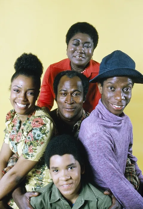 Framed Print : GOOD TIMES, clockwise from top, Esther Rolle, Jimmie Walker, Ralph Carter, BernNadette Stanis, John Amos, 1974-79