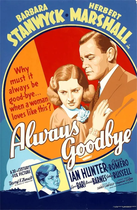 Framed Print : ALWAYS GOODBYE, top from left: Barbara Stanwyck, Herbert Marshall, bottom: John Russell, 1938, TM and Copyright 20th Century Fox Film Corp