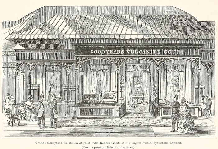 Framed Print : Goodyear's Vulcanite Court, the Exhibition of Hard India Rubber Goods at the Crystal Palace Exhibition in 1851