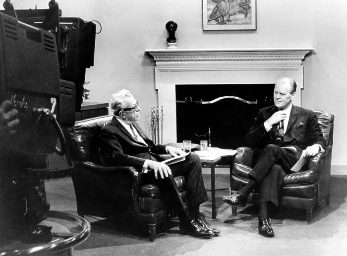 Framed Print : GOP Congressional leaders offer opposition. Sen. Everett Dirksen (left) and Rep