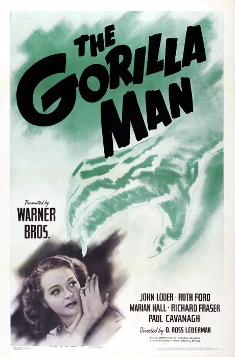 Framed Print : THE GORILLA MAN, US poster art, Ruth Ford, 1943