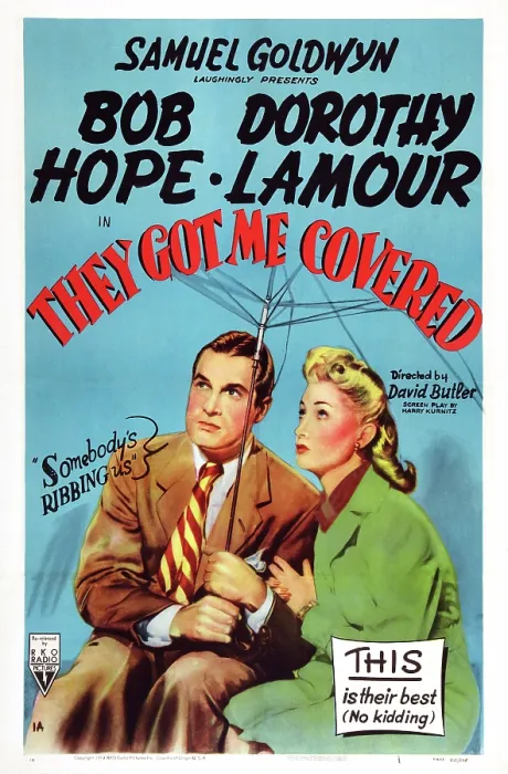 Framed Print : THEY GOT ME COVERED, US poster art, Bob Hope, Dorothy Lamour, 1943