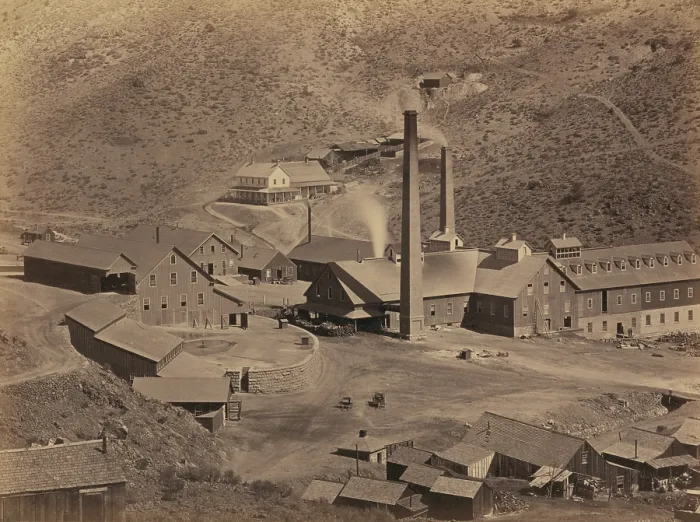 Framed Print : Gould & Curry Mill, Virginia City, Nevada, in 1868 photo by Timothy OSullivan