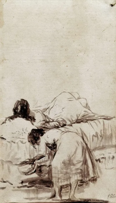 Framed Print : GOYA Y LUCIENTES, Francisco de (1746-1828). The Afternoon Nap. Drawing. SPAIN. Madrid. Prado Museum. AISA / Everett Collection**US SALES ONLY**