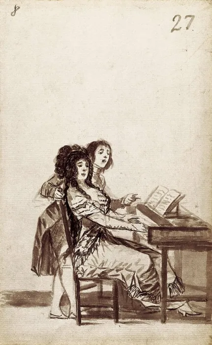 Framed Print : GOYA Y LUCIENTES, Francisco de (1746-1828). The Concert. Drawing. SPAIN. Madrid. Prado Museum. AISA / Everett Collection**US SALES ONLY** Framed Print : GOYA Y LUCIENTES, Francisco de (1746-1828). The Concert. Drawing. SPAIN. Madrid. Prado Museum. AISA / Everett Collection**US SALES ONLY**