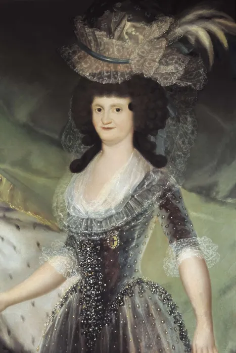 Framed Print : GOYA Y LUCIENTES, Francisco de (1746-1828). Maria Luisa de Parma. 1789. Detail of the portrait. Oil on canvas. SPAIN. Zaragoza. Museum of Fine Arts of Zaragoza