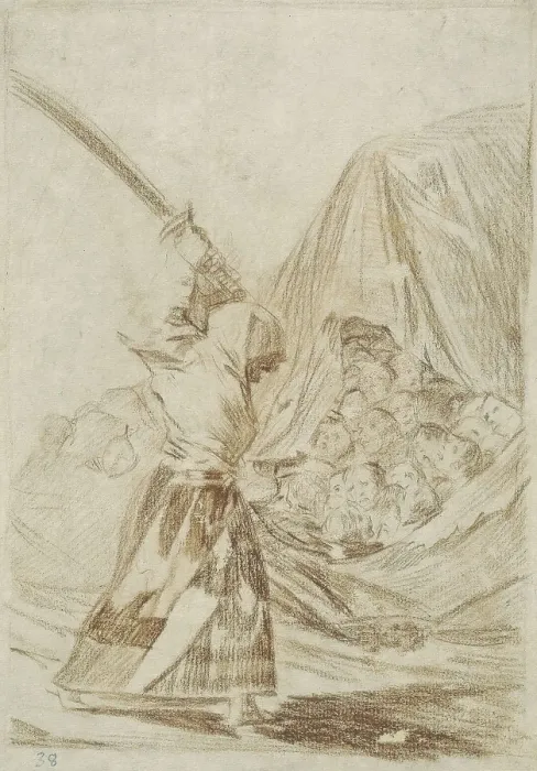 Framed Print : GOYA Y LUCIENTES, Francisco de (1746-1828). Modern Judith? 1797 - 1798. 1797 - 1798. Sanguine. Drawing. SPAIN. Madrid. Prado Museum. AISA / Everett Collection**US SALES ONLY**
