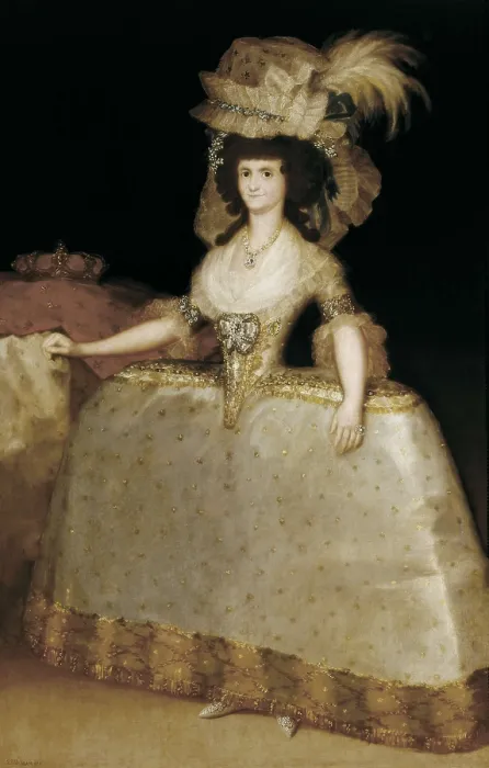 Framed Print : GOYA Y LUCIENTES, Francisco de (1746-1828). Queen Mary Louise with tontillo. 1789. Oil on canvas. SPAIN. Madrid. Prado Museum. AISA / Everett Collection**US SALES ONLY**