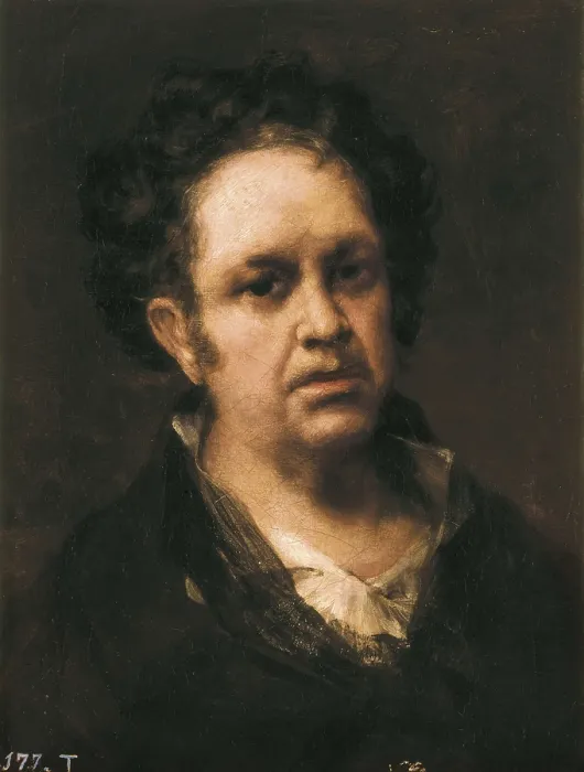 Framed Print : GOYA Y LUCIENTES, Francisco de (1746-1828). Self-Portrait. ca. 1815. At the Real Academia de Bellas Artes of San Fernando there is another similar portrait dated in 1815