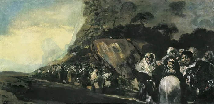 Framed Print : GOYA Y LUCIENTES, Francisco de (1746-1828). Pilgrimage to St. 1819 - 1823. Mural painting mounted on canvas