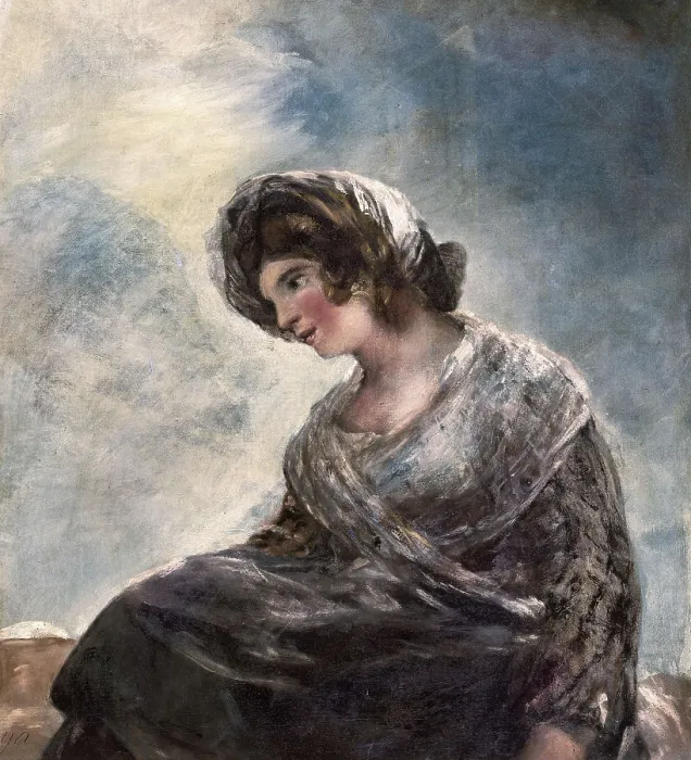 Framed Print : GOYA Y LUCIENTES, Francisco de (1746-1828). The Milkmaid of Bordeaux. ca. 1827. Oil on canvas. SPAIN. Madrid. Prado Museum. AISA / Everett Collection**US SALES ONLY**
