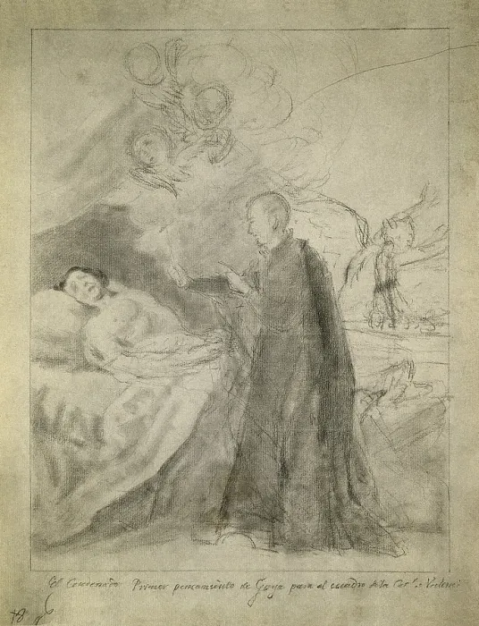 Framed Print : GOYA Y LUCIENTES, Francisco de (1746-1828). Saint Francis Borgia at the Deathbed of an Impenitent. 1788