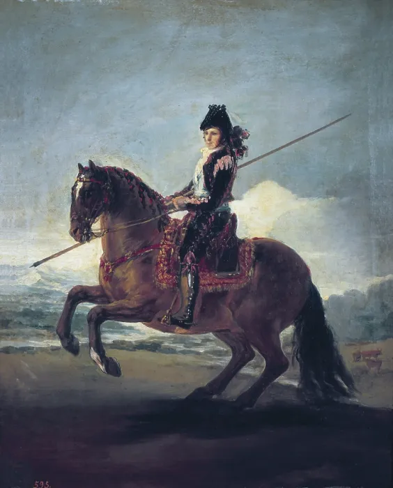 Framed Print : GOYA Y LUCIENTES, Francisco de (1746-1828). Un garrochista a caballo (A garroche rider on horseback). 1791-1792. Romanticism. Oil on canvas. SPAIN. Madrid. Prado Museum