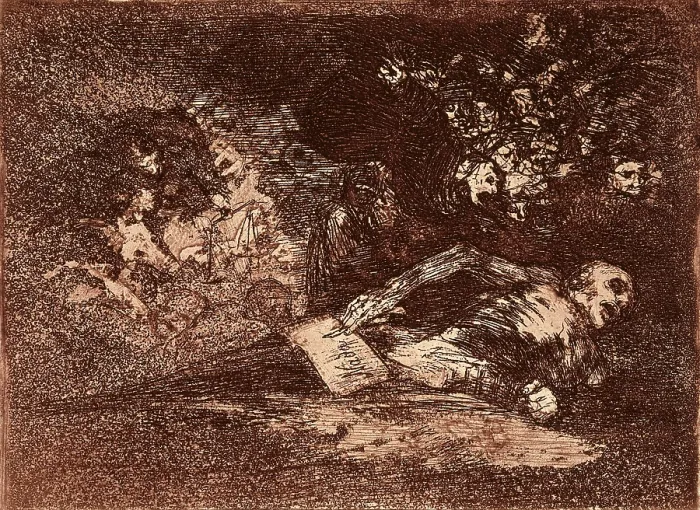 Framed Print : GOYA Y LUCIENTES, Francisco de (1746-1828). Nothing. It Will Say. 1810-1820. Plate 69 of 'The Disasters of War'. Etching. SPAIN. Madrid. National Library