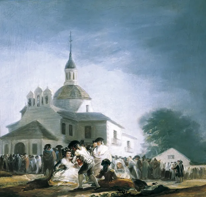 Framed Print : GOYA Y LUCIENTES, Francisco de (1746-1828). Pilgrimage to the Church of San Isidro. 1788