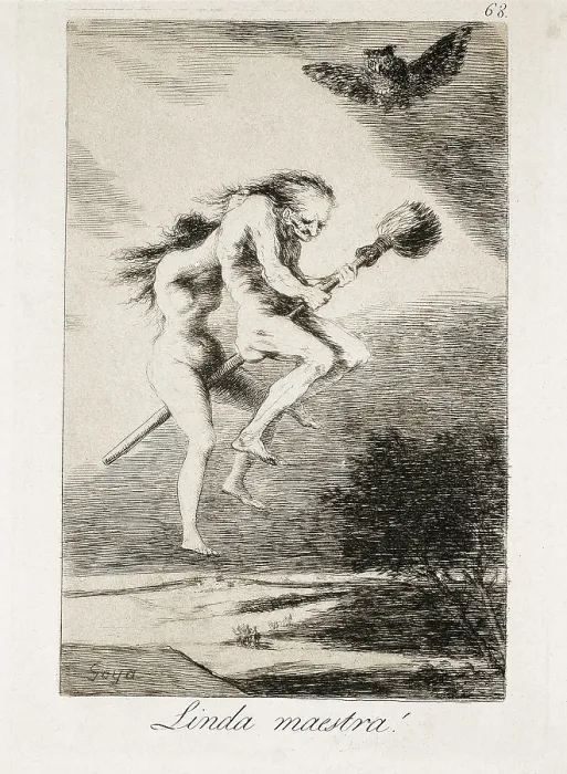 Framed Print : GOYA Y LUCIENTES, Francisco de (1746-1828). Pretty Teacher. 1793-1799. Plate 68 of 'Los Caprichos', etching, burnished aquatint and drypoint. Romanticism Framed Print : GOYA Y LUCIENTES, Francisco de (1746-1828). Pretty Teacher. 1793-1799. Plate 68 of 'Los Caprichos', etching, burnished aquatint and drypoint. Romanticism