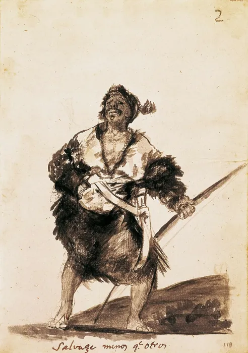 Framed Print : GOYA Y LUCIENTES, Francisco de (1746-1828). Less Savage than Others. Drawing. SPAIN. Madrid. Prado Museum. AISA / Everett Collection**US SALES ONLY**
