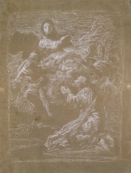 Framed Print : GOYA Y LUCIENTES, Francisco de (1746-1828). Apparition of the Virgin of the Pillar. 1780 - 1785