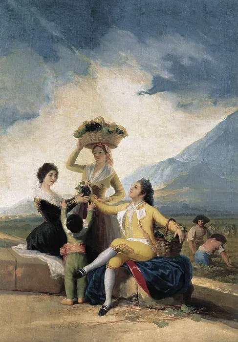 Framed Print : GOYA Y LUCIENTES, Francisco de (1746-1828). The Grape Harvest. 1786. Oil on canvas. SPAIN. Madrid. Prado Museum. AISA / Everett Collection**US SALES ONLY**