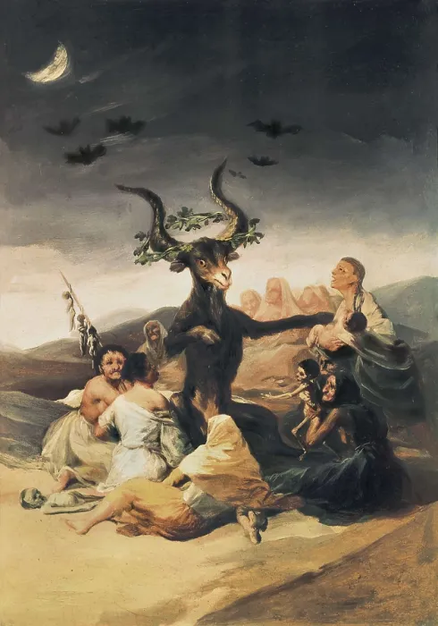 Framed Print : GOYA Y LUCIENTES, Francisco de (1746-1828). El Aquelarre. 1797-1798. Oil on canvas. SPAIN. Madrid. Lzaro Galdiano Foundation. AISA / Everett Collection**US SALES ONLY**