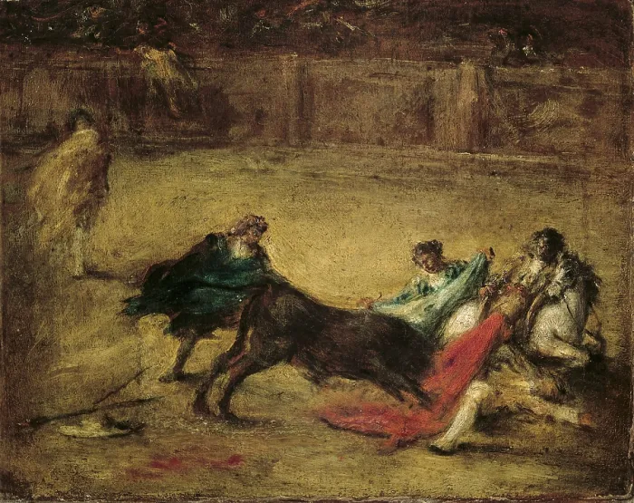 Framed Print : GOYA Y LUCIENTES, Francisco de (1746-1828). Tauromaquia. 1780s-1790s. Painting; Oil on canvas. Private Collection. AISA / Everett Collection**US SALES ONLY**