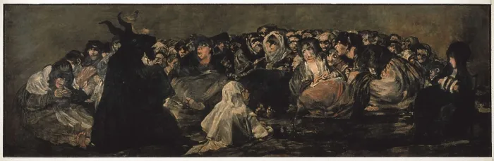 Framed Print : GOYA Y LUCIENTES, Francisco de (1746-1828). The Witches Sabbath (Sabbatical scene). 1797. Mural painting mounted on canvas Framed Print : GOYA Y LUCIENTES, Francisco de (1746-1828). The Witches Sabbath (Sabbatical scene). 1797. Mural painting mounted on canvas