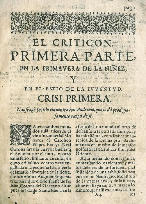 Framed Print : GRACIAN, Baltasar (1601-1658). 'El Criticn'(The Critick) Framed Print : GRACIAN, Baltasar (1601-1658). 'El Criticn'(The Critick)