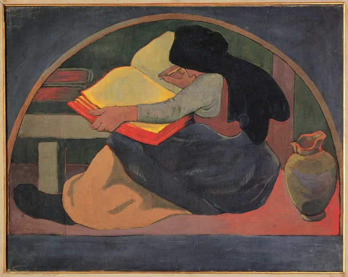Framed Print : Grammar (Study), by Paul Srusier, 1892, 19th Century, oil on canvas, cm 71, 5 x 92 - France, Ile de France, Paris, Muse dOrsay. All