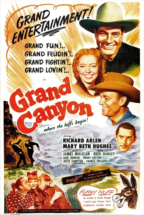 Framed Print : GRAND CANYON, US poster, from top: Richard Arlen, Mary Beth Hughes, James Millican, Reed Hadley, bottom from left: Grady Sutton, Joyce Compton, Olin Howland, 1949 Framed Print : GRAND CANYON, US poster, from top: Richard Arlen, Mary Beth Hughes, James Millican, Reed Hadley, bottom from left: Grady Sutton, Joyce Compton, Olin Howland, 1949