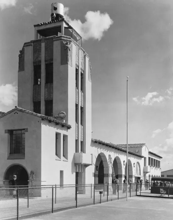 Framed Print : Grand Central Air Terminal, designed by Henry L. Gogerty in 1928, combines Spanish Colonial Revival style with Art Deco Moderne design