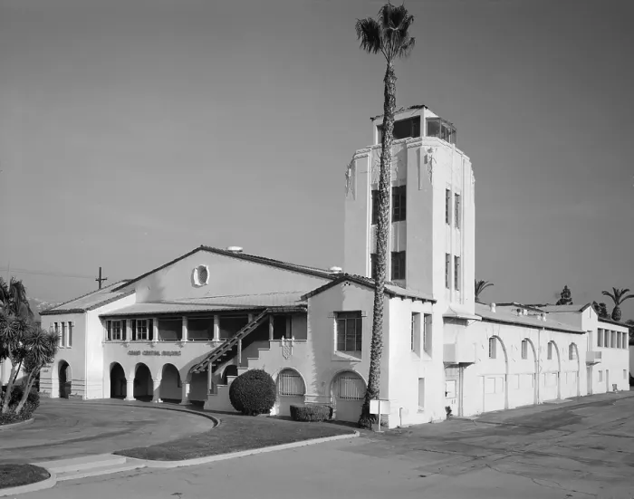 Framed Print : Grand Central Air Terminal, designed by Henry L. Gogerty in 1928, combines Spanish Colonial Revival style with Art Deco Moderne design