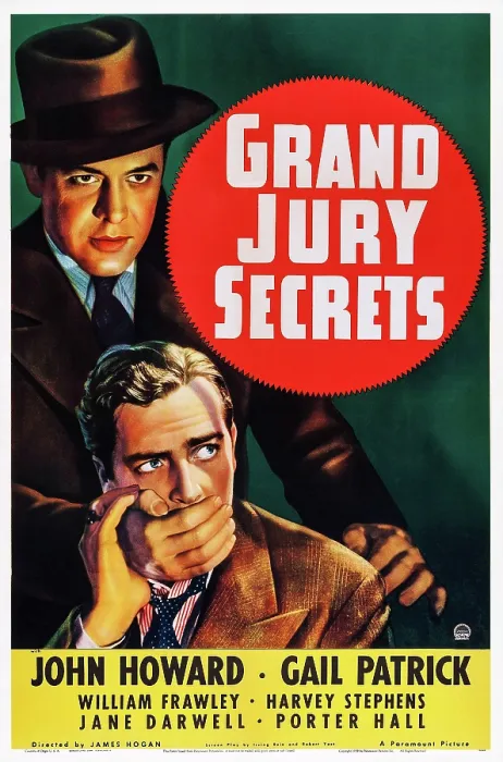 Framed Print : GRAND JURY SECRETS, US poster art, from left: Harvey Stephens, John Howard, 1939