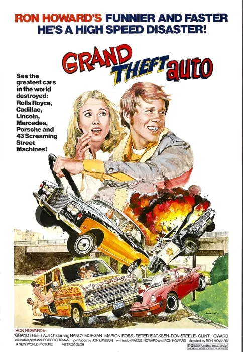 Framed Print : GRAND THEFT AUTO, from left: Nancy Morgan, Ron Howard, 1977