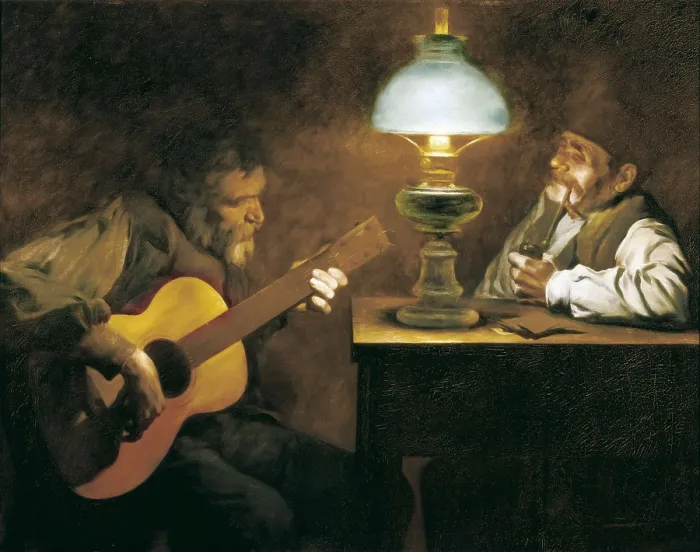 Framed Print : GRANER i ARRUFI, Llus (1863-1929). Light effect. Oil on canvas. AISA / Everett Collection**US SALES ONLY**