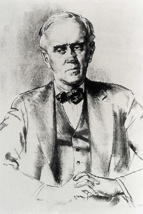 Framed Print : GRANT, James Ardern (1885-1973). Sir Alexander Fleming. 1944. Drawing. UNITED KINGDOM. London. National Portrait Gallery. AISA / Everett Collection - Image has fine art copyright