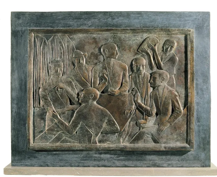 Framed Print : GRANYER I GIRALT, Josep (1899-1983). The Group of the Lyon de Oro. The Evolucionists. 1926