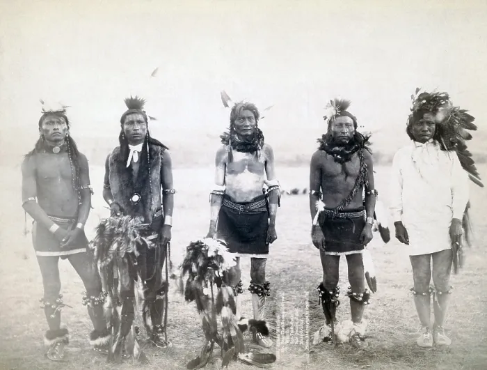 Framed Print : Five Grass dancers in ceremonial clothing. Mr. Bear-that-Runs-and-Growls, Mr. Warrior, Mr. One-Tooth-Gone, Mr. Sole (bottom of foot), Mr Framed Print : Five Grass dancers in ceremonial clothing. Mr. Bear-that-Runs-and-Growls, Mr. Warrior, Mr. One-Tooth-Gone, Mr. Sole (bottom of foot), Mr