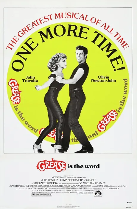 Framed Print : GREASE, US poster, from left: Olivia Newton-John, John Travolta, 1978, Paramount / courtesy Everett Collection