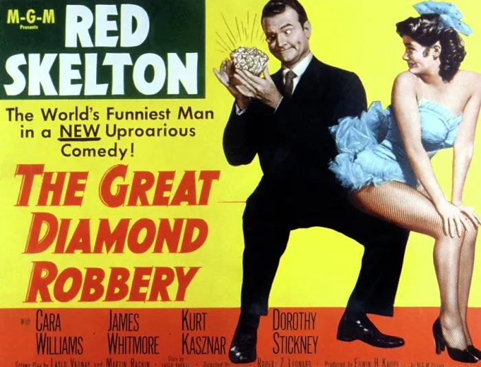 Framed Print : THE GREAT DIAMOND ROBBERY, Red Skelton, Cara Williams, 1953 Framed Print : THE GREAT DIAMOND ROBBERY, Red Skelton, Cara Williams, 1953