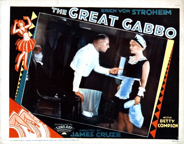 Framed Print : THE GREAT GABBO, from left, Erich von Stroheim, Betty Compson, 1929