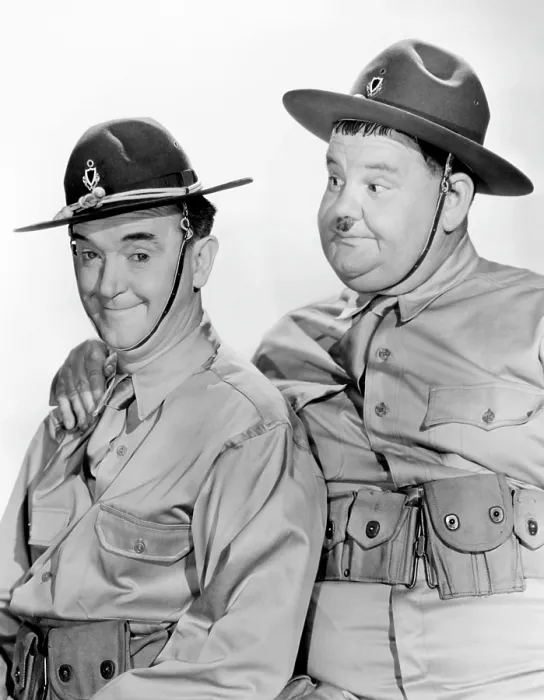 Framed Print : GREAT GUNS, from left, Stan Laurel, Oliver Hardy, 1941, TM and copyright 20th Century Fox Film Corp. All rights reserved / Courtesy: Everett Collection