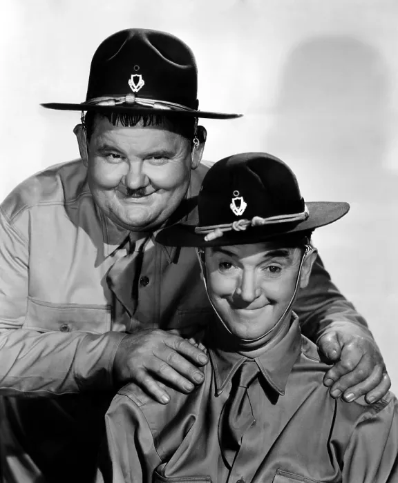 Framed Print : GREAT GUNS, Oliver Hardy, Stan Laurel [Laurel and Hardy], 1941. 20th Century-Fox Film Corporation, TM & Copyright / courtesy Everett Collection