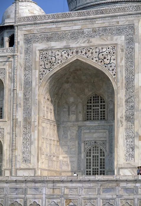 Framed Print : Great Ivan, by Mughal craftsmen, 1632-1653, 17th Century, white marble and gemstones - Whole artwork view