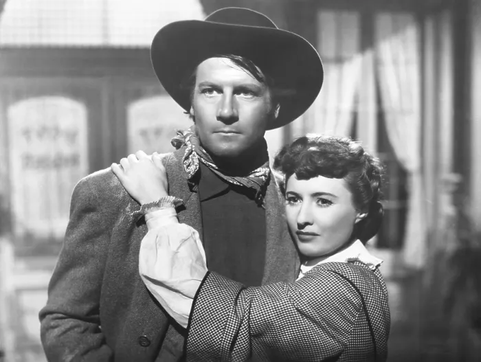 Framed Print : THE GREAT MAN'S LADY, from left: Joel McCrea, Barbara Stanwyck, 1942