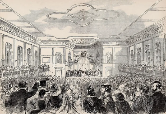 Framed Print : Great mass meeting endorsing the South Carolina legislature's formation of a state convention on secession from the Union