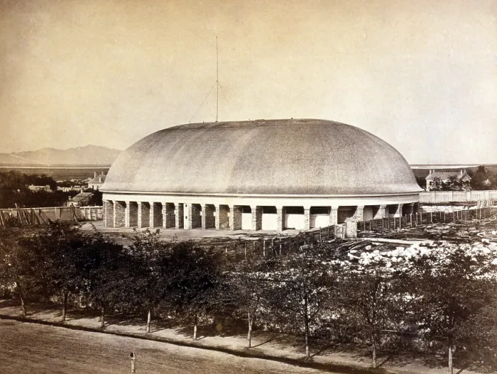 Framed Print : Great Mormon Tabernacle - Salt Lake City, Utah, 1868 Framed Print : Great Mormon Tabernacle - Salt Lake City, Utah, 1868