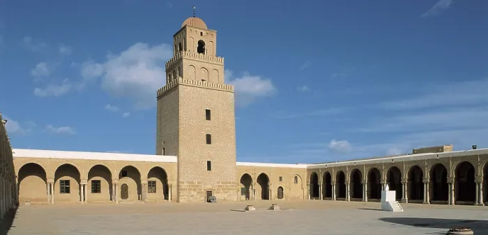 Framed Print : Great Mosque of Kairouan. 836-872. TUNISIA. Qayrawan. Great Mosque. Yard. Islamic art. Architecture. AISA / Everett Collection**US SALES ONLY**