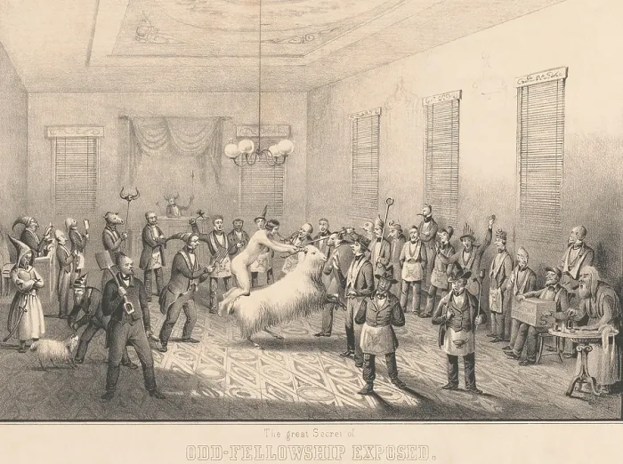 Framed Print : The Great Secret of Odd-Fellowship Exposed, 1840-60, by James Fuller Queen Framed Print : The Great Secret of Odd-Fellowship Exposed, 1840-60, by James Fuller Queen
